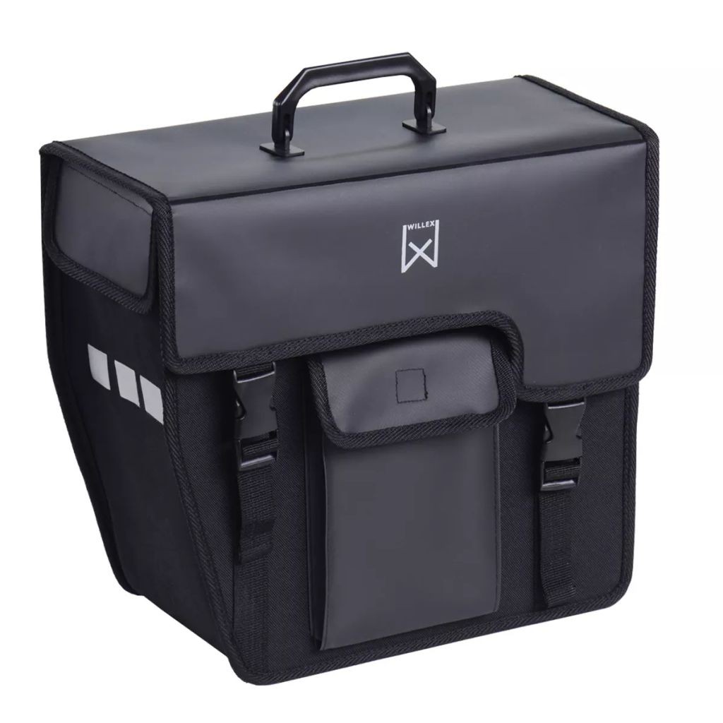 Willex Bicycle Pannier 17 L Black Slanting Left 10340